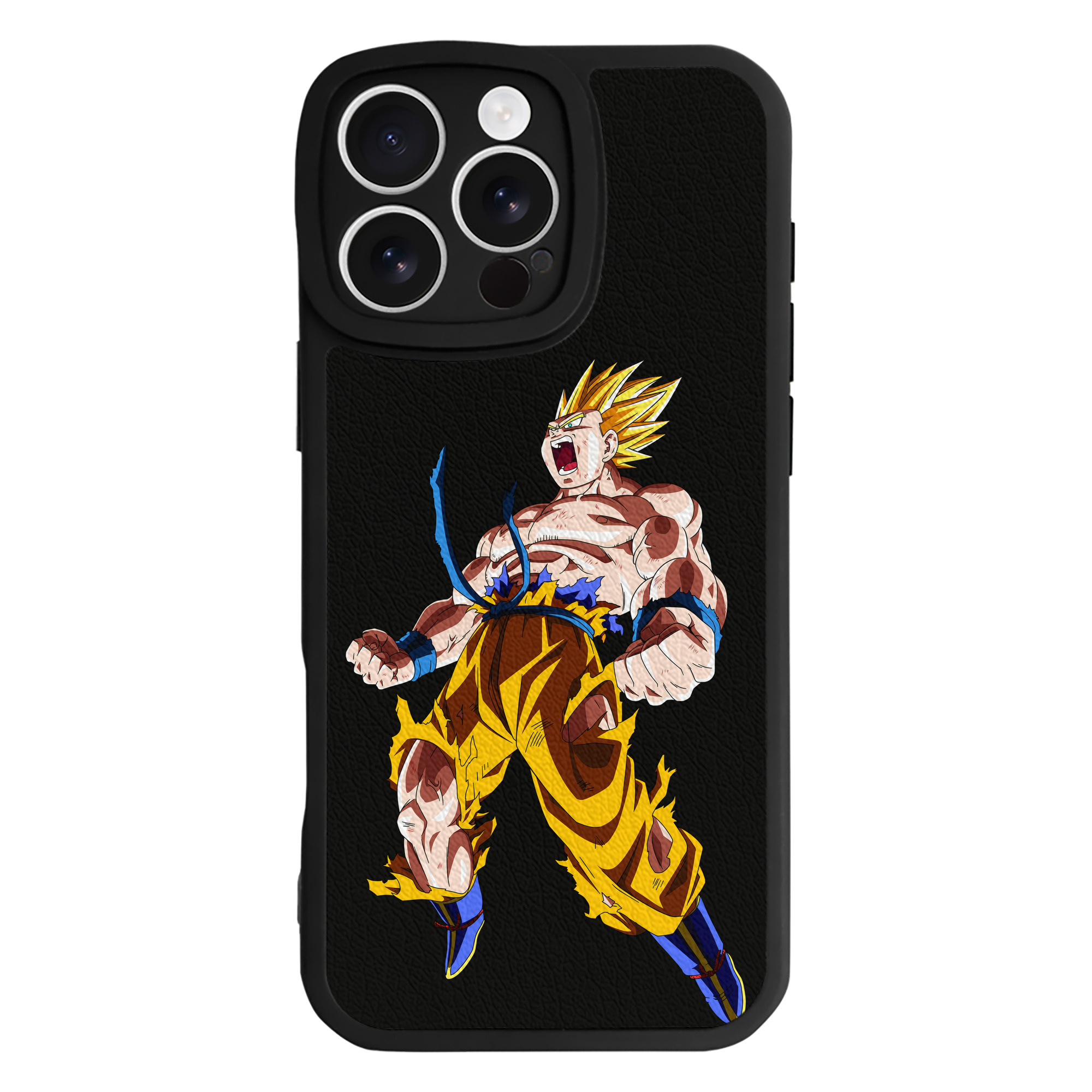 （画像用） ドラゴンボール 孫悟空（そん ごくう）Son Goku カカロット DRAGON BALL Kakarotto 【iPhone 16シリーズ対応】シリコンスマホケース（レザー調） 材質：シリコン